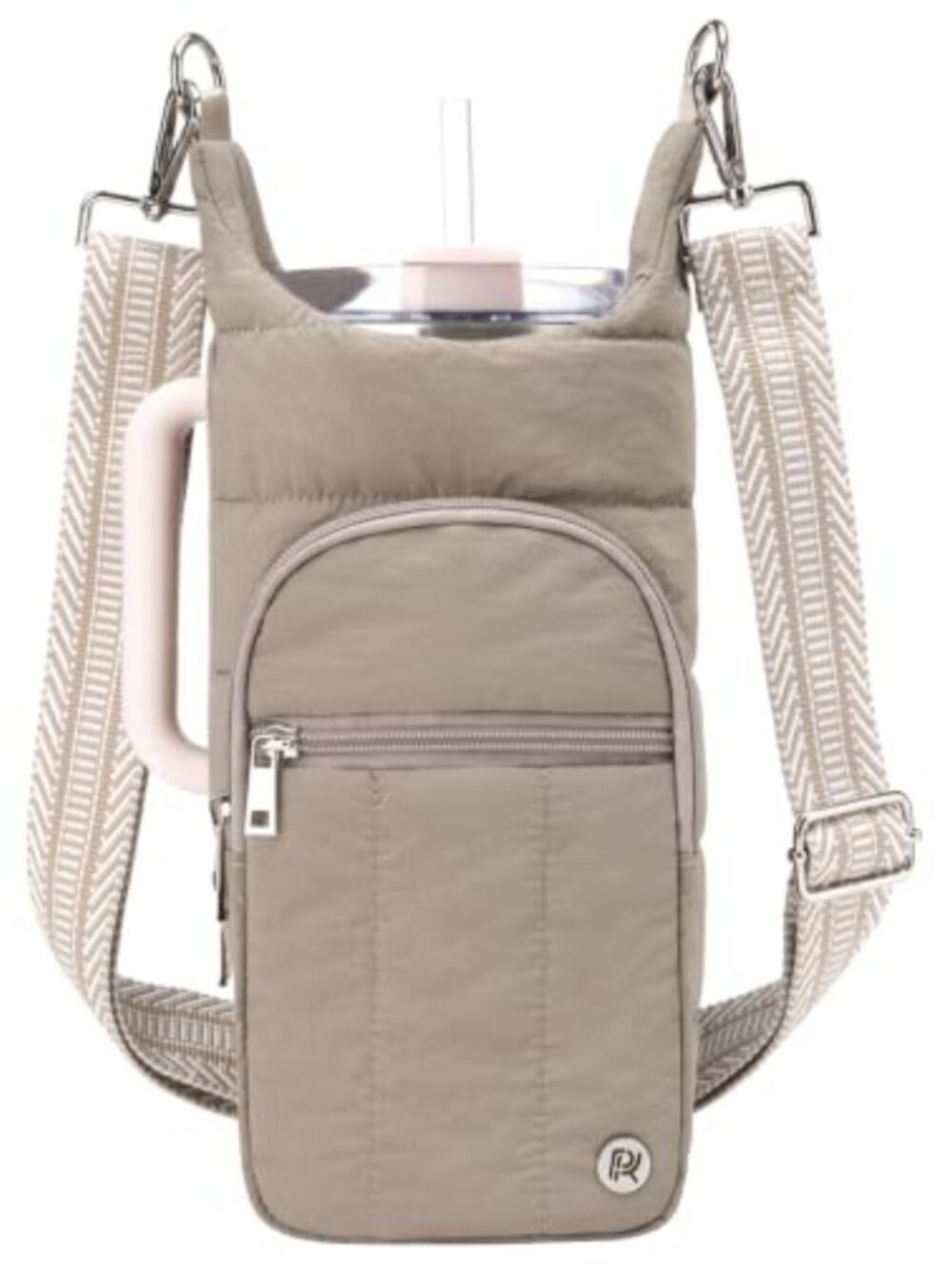40oz Water Bottle Holder Crossbody Carrier Bag RFID Nylon
